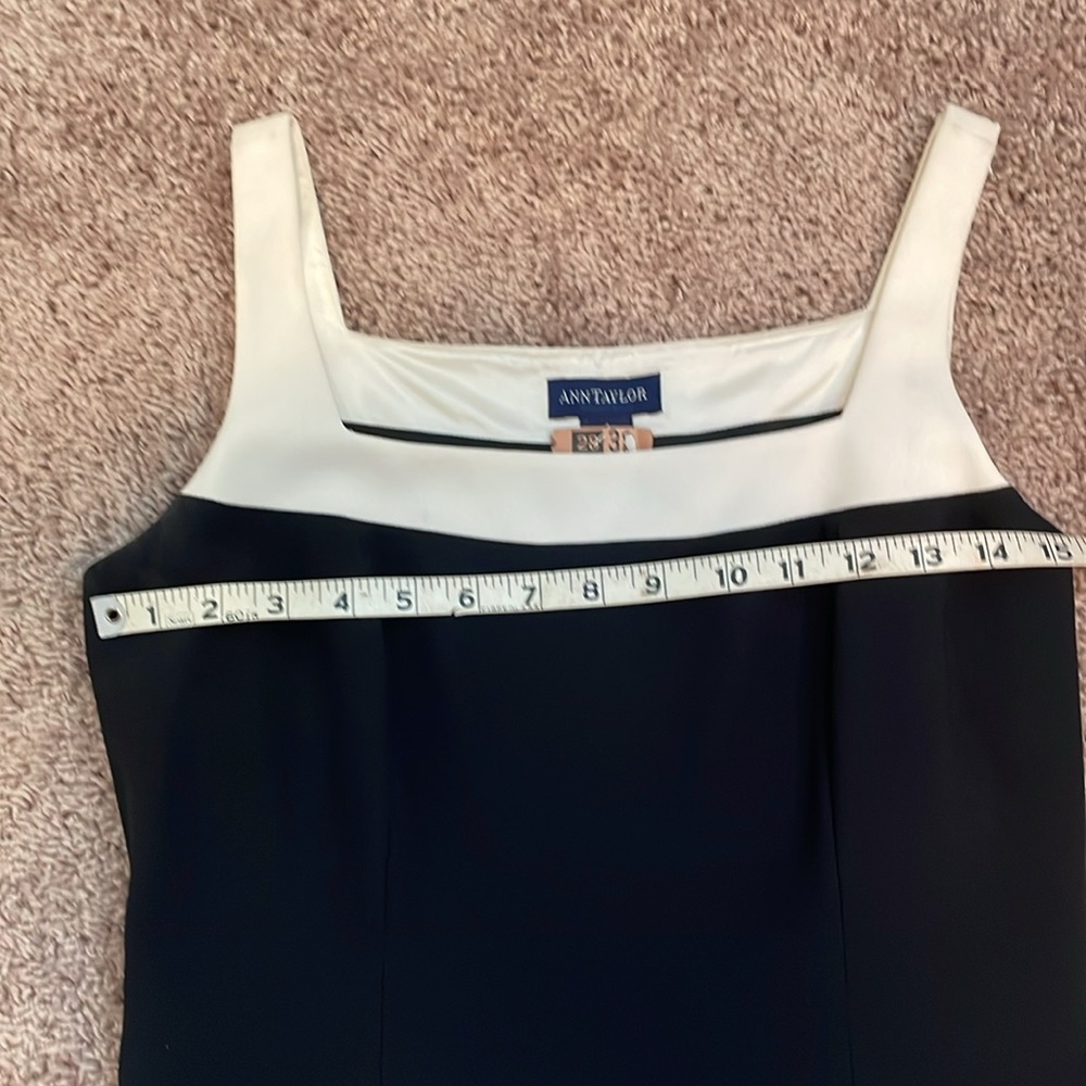 Ann Taylor black and white cocktail evening dress - Picture 5 of 12